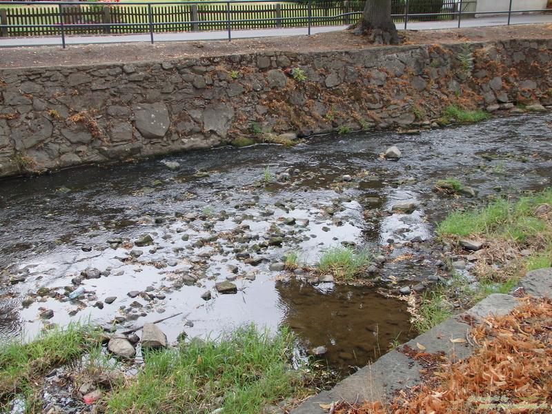 Niedrigwasser an Mandau und Lausur im August 2015